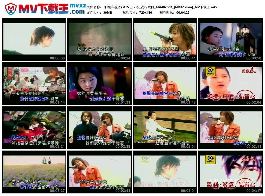 许绍洋-花香(MTV)_国语_流行歌曲_MA407583